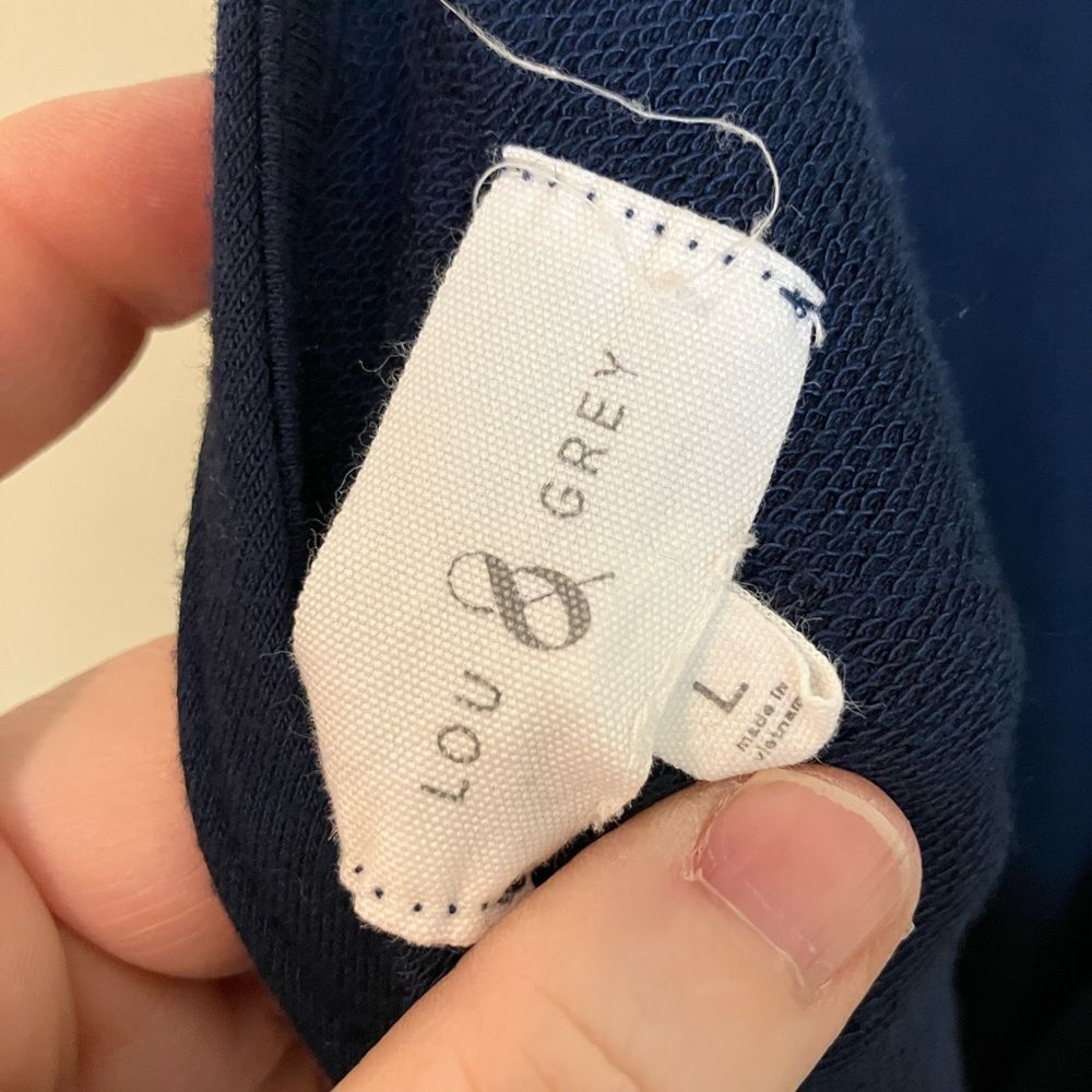 Lou & Grey, sleeveless, pockets, navy, mini dress, size large, excellent shape - Picture 2 of 4